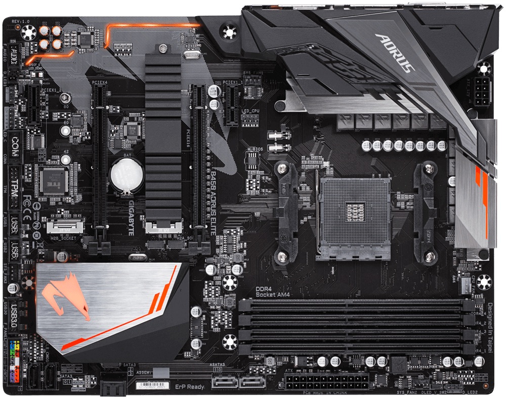 Gigabyte b450 aorus elite какие процессоры поддерживает