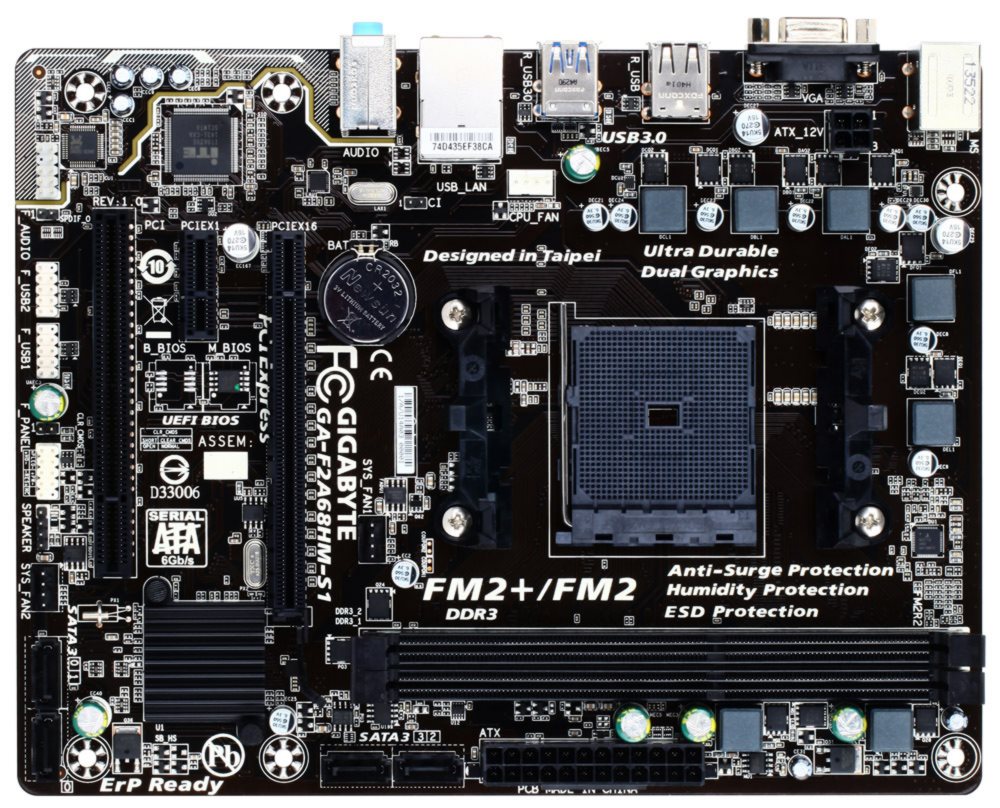 Gigabyte ga f2a68hm s1 подключение