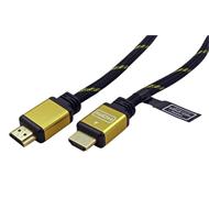 Gold High Speed HDMI kabel s Ethernetem, 4K, HDMI A(M) - HDMI A(M), zlacené konektory, 1,5m