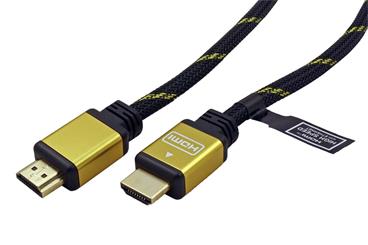 Gold High Speed HDMI kabel s Ethernetem, 4K, HDMI A(M) - HDMI A(M), zlacené konektory, 1,5m