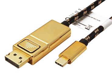 GOLD Kabel USB C(M) -> DisplayPort(M), 4K@60Hz, 1m