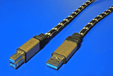 Gold USB 3.0 SuperSpeed kabel USB3.0 A(M) - USB3.0 B(M), 3m