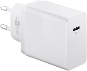 goobay Napájecí a nabíjecí adaptér 230V na USB-C PD (Fast charge) max.2A, bílý
