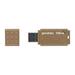 Goodram USB flash disk, USB 3.0, 128GB, UME3 ECO FRIENDLY, hnědý, UME3-1280EFR11, USB A, s krytkou