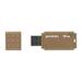 Goodram USB flash disk, USB 3.0, 16GB, UME3 ECO FRIENDLY, hnědý, UME3-0160EFR11, USB A, s krytkou