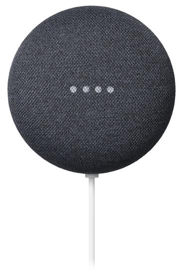 Google hlasový asistent Nest Mini charcoal/ 2. generace/ Google Assistant/ Wi-Fi/ Bluetooth/ CZ adaptér/ černý