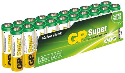 GP AA Super, alkalická - 20 ks, plast. krabička