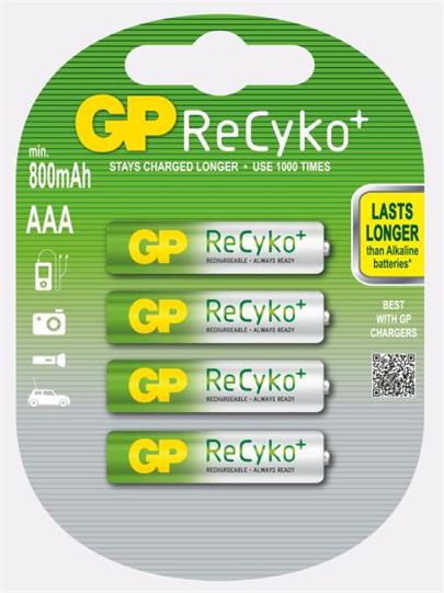 GP AAA ReCyko+ Pro PROFESSIONAL series, nabíjecí, 4 ks