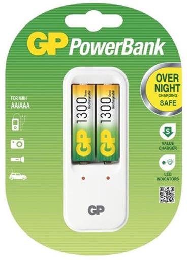 GP PowerBank 410 nabíječka (PB410) + 2x AA 1300 mAh, 8hod.