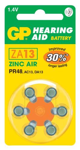 GP ZA13 - Baterie do naslouchadel 6 ks