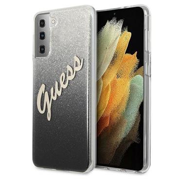 Guess PC/TPU Vintage kryt Samsung Galaxy S21+ Gradient černý