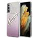Guess PC/TPU Vintage kryt Samsung Galaxy S21 Gradient růžový