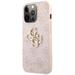 Guess PU 4G Metal Logo Case iPhone 13 Pro Max růžový