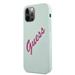 Guess Silicone Vintage Script kryt Apple iPhone 12/ 12 Pro mentolový