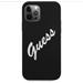 Guess Silicone Vintage Script kryt Apple iPhone 12 mini černý