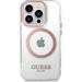 Guess Transparent MagSafe kryt iPhone 14 Pro růžový