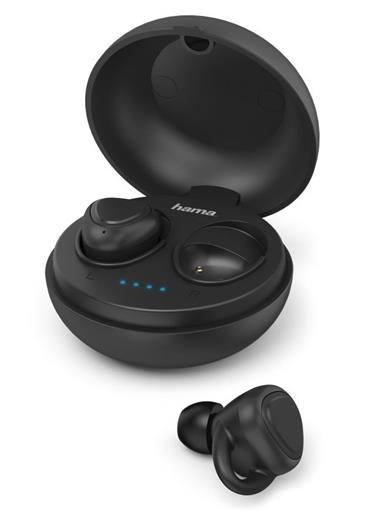 HAMA headset LiberoBuds/ bezdrátová sluchátka + mikrofon/ špuntová/ Bluetooth/ přenos 10 m/ 32 Ohm/ černá