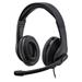 HAMA headset PC Office stereo HS-P200,/ drátová sluchátka + mikrofon/ 2x 3,5 mm jack/ citlivost 105 dB/mW/ černá