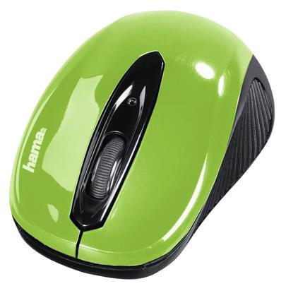 HAMA myš AM-7300/ bezdrátová/ optická/ 1000 dpi/ 3 tlačítka/ USB/ zelená