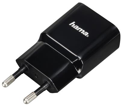 HAMA síťová nabíječka/ USB/ 100V-240V/ 1000 mA/ černá