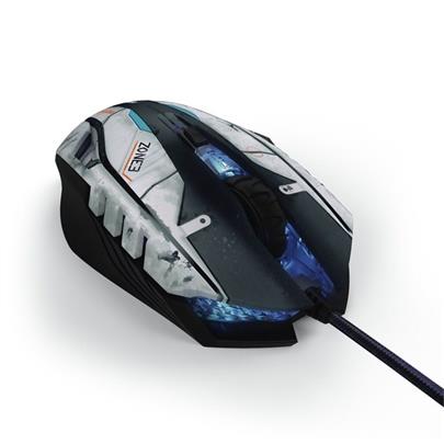 HAMA uRage gamingová myš Morph - SciFi/ drátová/ optická/ podsvícená/ 2400dpi/ 6 tlačítek/ USB/ černo-šedá