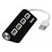 HAMA USB HUB/ 4 porty/ USB 2.0/ černo-bílý