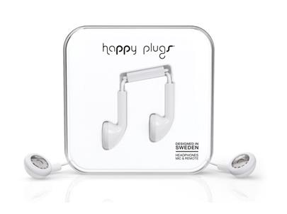 Happy Plugs Earbud White sluchátka/mikrofon/příjem hovoru/3,5mm