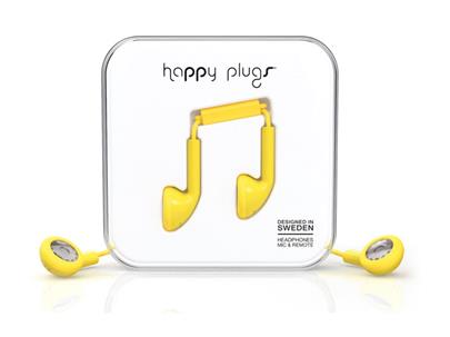 Happy Plugs Earbud Yellow sluchátka/mikrofon/příjem hovoru/3,5mm