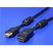 HDMI 1.3 prodlužovací kabel HDMI M - HDMI F, s ferity, zlacené konektory, 1m