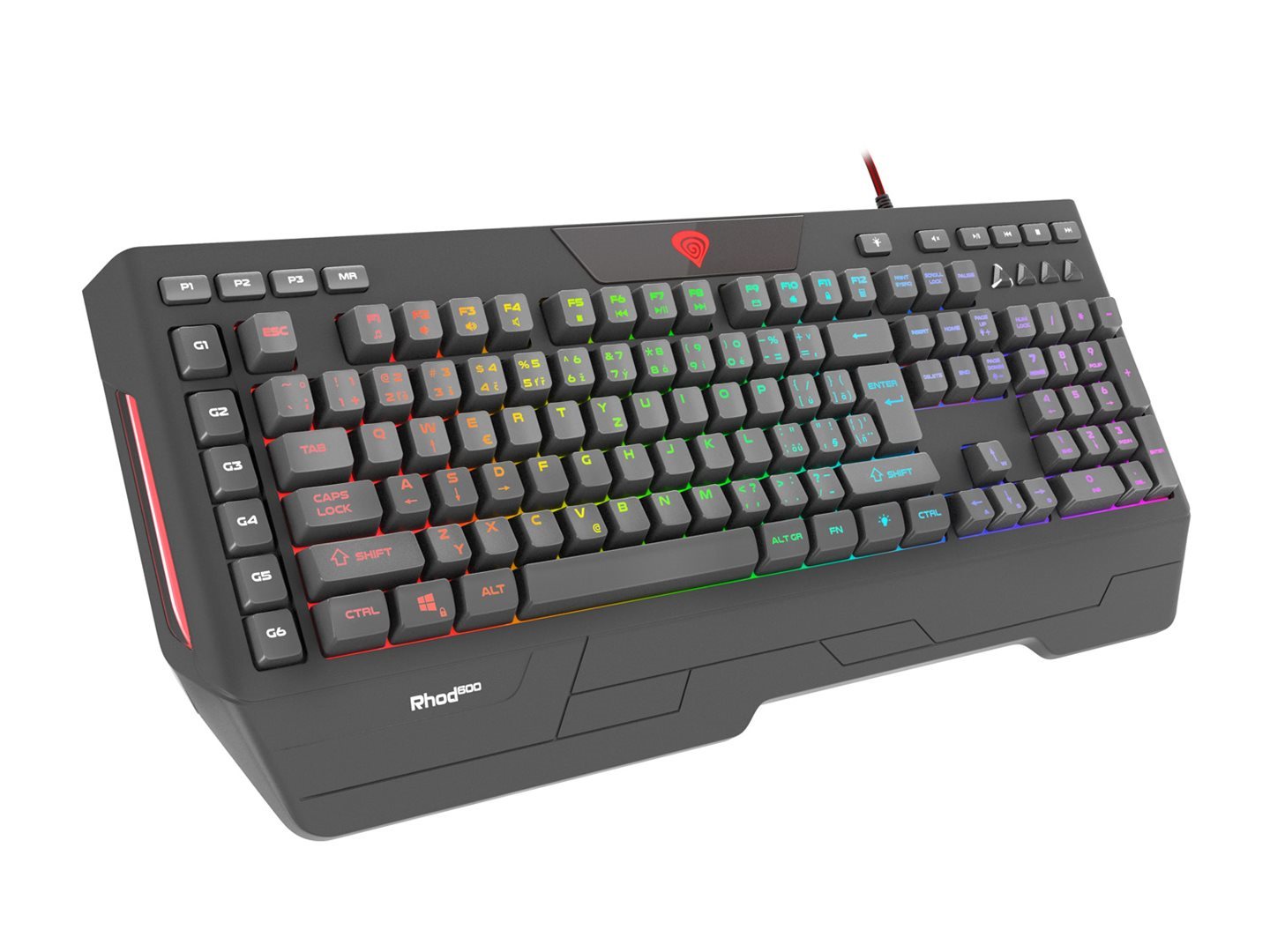 Herní programovatelná klávesnice Genesis Rhod 600 RGB, CZ/SK layout, RGB podsvícení, software