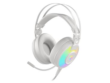 Herní stereo sluchátka Genesis NEON 600, RGB podsvícení, bílá