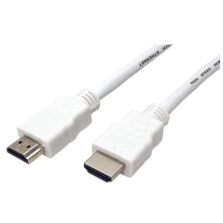 High Speed HDMI kabel s Ethernetem, HDMI M - HDMI M, bílý, 7,5m