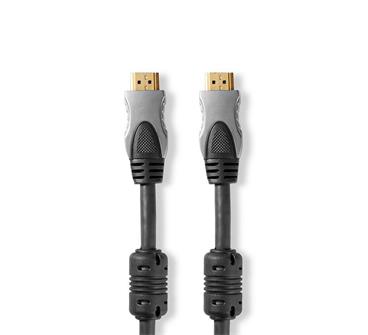 High Speed HDMI™ kabel s Ethernetem | Konektor HDMI ™ | Konektor HDMI ™ | 4K@60Hz | 10.2 Gbps | 15.0 m | Kulatý | PVC | Černá | B