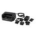 HomeBase Kit includes Dock, Power Supply and Power Plugs for ROW. Recharging tablet.