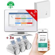 Honeywell Evohome Starter Set 3 CZ, Evohome Touch WiFi + 3x termohlavice + BDR91, +5% ErP 8