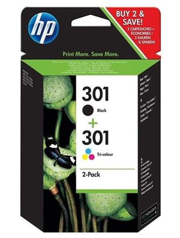 HP 301 Ink Cartridge Combo 2-Pack, (náhrada za J3M81AE), N9J72AE