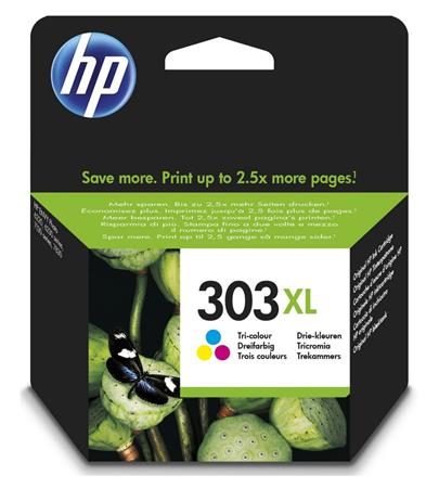 HP 303XL High Yield Tri-color originální Ink Cartridge
