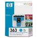 HP 363 Cyan Ink Cartridge with Vivera Ink