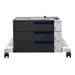 HP 3x500-Sheet Paper Feeder and Stand provides 1500 sheet input capacity.
