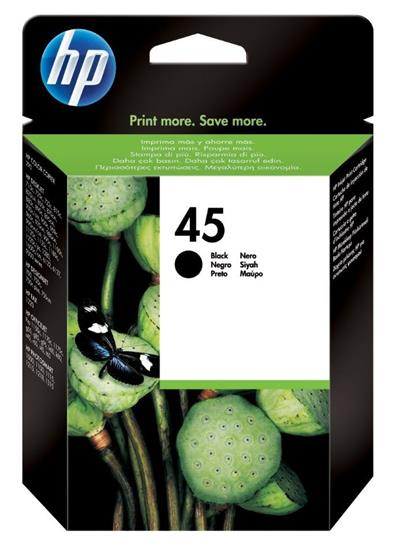 HP 51645AE Ink Cart No. 45 pro DJ7x0,8xx,930,95x,970,990,1x20C, 42ml, Black