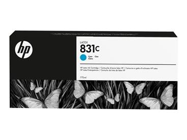 HP 831C - 775 ml - azurová - originální - inkoustová cartridge - pro Latex 310, 315, 330, 335, 360, 365, 370, 375, 560, 570