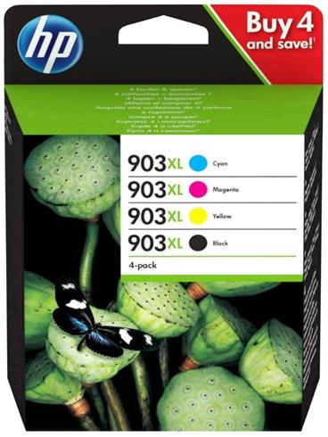 HP 903XL High Yield C/M/Y/K Original Ink Cartridge 4-pack