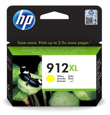 HP 912XL High Yield Yellow Original Ink Cartridge - 825 stran pro OJ 8023