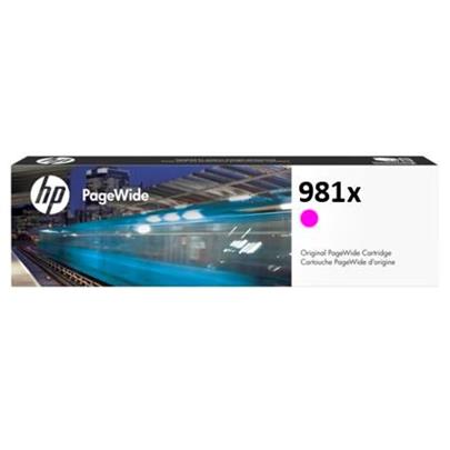 HP 981X Purpurová originální kazeta PageWide s vysokou výtěžností pro HP PageWide Enterprise Color 556 / MFP 586