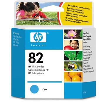 HP C4911A No. 82 Cyan Ink Cart pro DJ 500/800, 69 ml