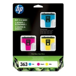 HP CB333EE Ink Cart No.363, cyan 4ml, magenta 3,5ml, yellow 6ml