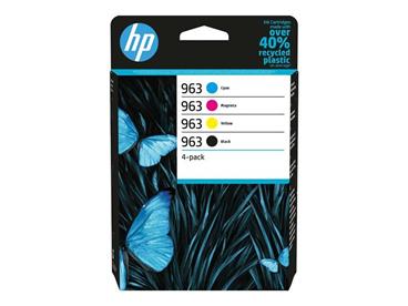 HP Ink Cartridge 963/Black/Tricolor/1000/700 stran/4-Pack