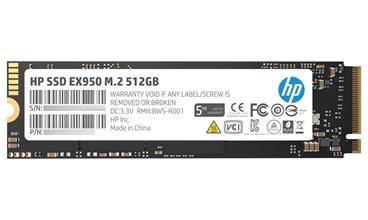 HP SSD EX950 512GB / Interní / M.2 / PCIe Gen 3 x 4 NVMe 1.3 / 3D TLC