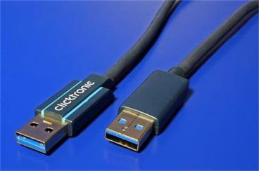 HQ OFC USB 3.0 SuperSpeed kabel USB3.0 A(M) - USB3.0 A(M), 1,8m