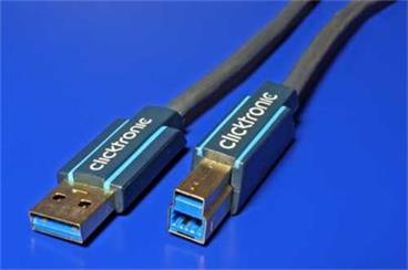 HQ OFC USB 3.0 SuperSpeed kabel USB3.0 A(M) - USB3.0 B(M), 0,5m
